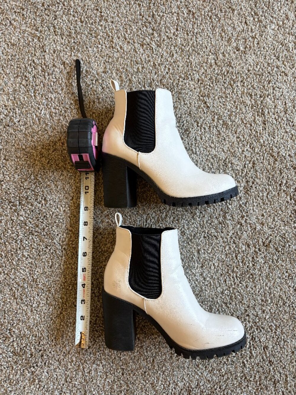 Soda Glove - Ankle Boot w/Lug Sole Elastic Gore and Chunky Heel
